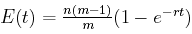E(t)=n((m-1)/m)(1-e^(-rt))