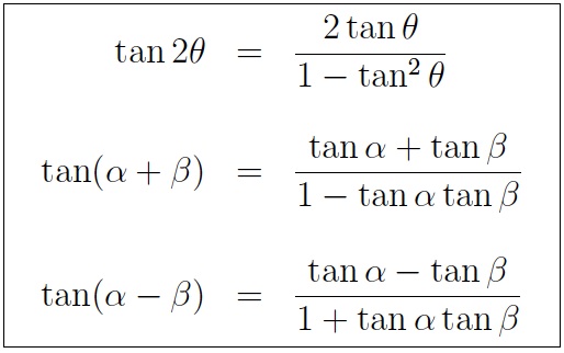 all trigonometric identities double angle formula